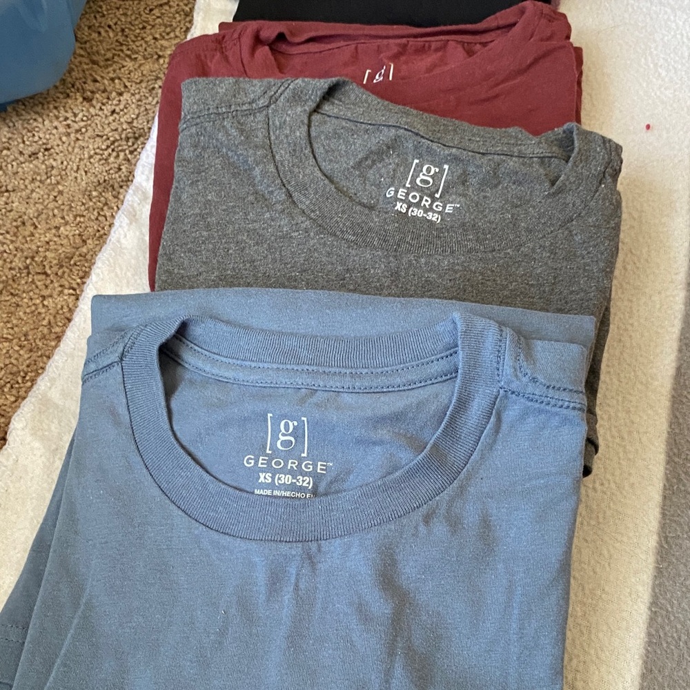 George Men's Short Sleeve T-Shirt Set - Blue, Gray, Red